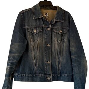 Gap Women’s Vintage Y2K XL Blue Denim Button Down Jacket
